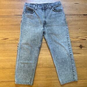 Brittania vintage 90s gray acid wash mens jeans SIZE 36X32